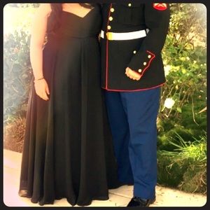 Black Strapless Formal Dress